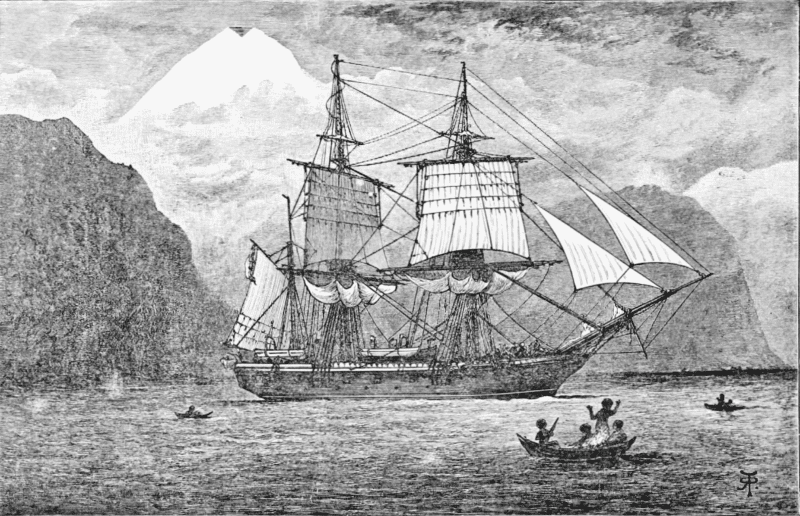 Корабль «Бигль» на котором путешествовал Дарвин 