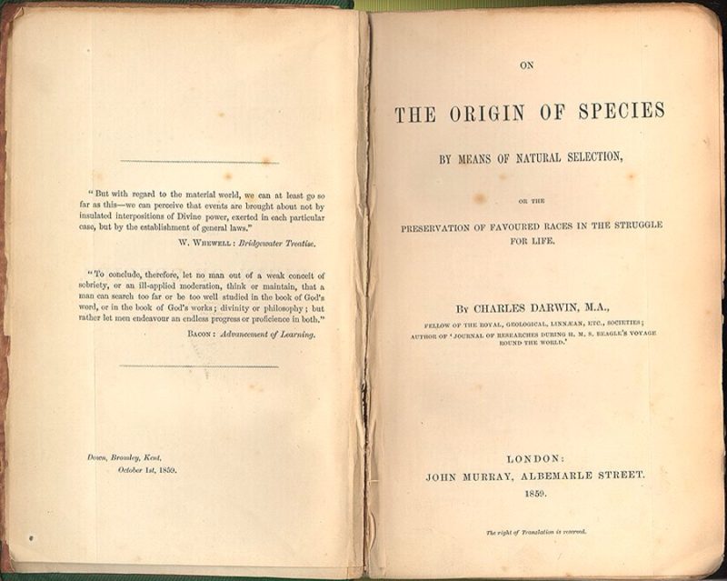 Первые издания «Происхождения видов» Чарльза Дарвина