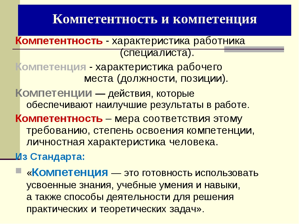 Расширение компетентности. Характеристика компетенции. Компетентность в работе. Компетенция и компетентность. Структура предпринимательской компетенции.