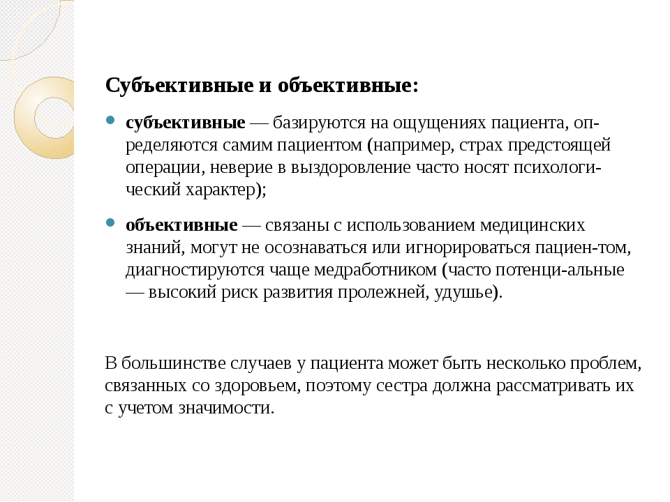 Субъективные и объективные решения