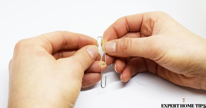 clean nails with paperclip
