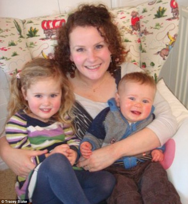 Little chatterboxes: Author Tracey Blake pictured with daughter Minnie and son Monty