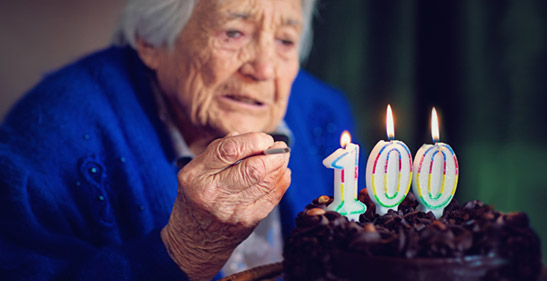 Living to be 100 or more.