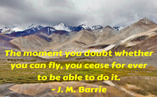 A belief quote by J. M. Barrie.