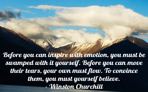 A belief quote by Winston Churchill.