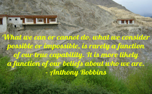 A belief quote by Anthony Robbins.