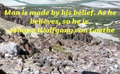 A belief quote by Johann Wolfgang Von Goethe.